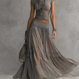 Rosalie | Conjunto Maxi Elegante em Renda de Duas Peças