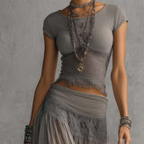 Rosalie | Conjunto Maxi Elegante em Renda de Duas Peças