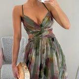 Gordana | Deslumbrante Maxi Vestido com Estampa Floral