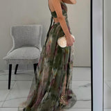 Gordana | Deslumbrante Maxi Vestido com Estampa Floral
