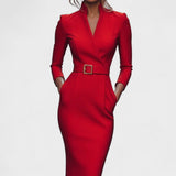 Inês - Vestido Elegante com Cinto