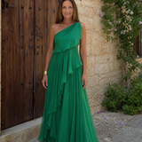 Talia | Vestido Maxi com Rendas em Cascata