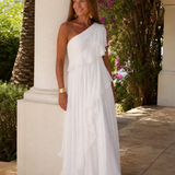 Ela | Vestido Maxi com Rendas em Cascata