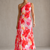 Zorana | Vestido com Plissado e Um Ombro