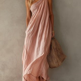 Ondine | Vestido Maxi Boho de Um Ombro