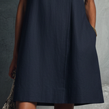 Alicia  | VESTIDO MINI COM BOTÃO ASSIMÉTRICO