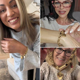 Guadalupe - Pulseira com Pendente de Coração Dourado