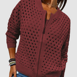 Marielle | Cardigan de Malha Abertura Frontal com Fecho