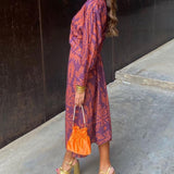 Isidora | Midi Vestido Elegância das Flores