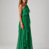 Talia | Vestido Maxi com Rendas em Cascata