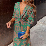 Isidora | Midi Vestido Elegância das Flores