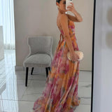 Gordana | Deslumbrante Maxi Vestido com Estampa Floral