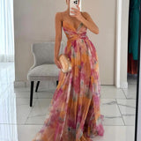 Gordana | Deslumbrante Maxi Vestido com Estampa Floral