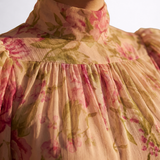 Maja | Vestido Floral Longo de Chiffon