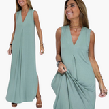 Lauren | Vestido Maxi Elegante Sem Mangas
