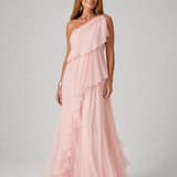Talia | Vestido Maxi com Rendas em Cascata