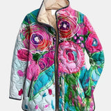 Casaco Acolchoado Aquarela Floral Lucie