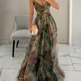 Gordana | Deslumbrante Maxi Vestido com Estampa Floral