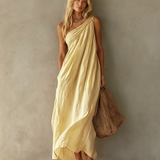Ondine | Vestido Maxi Boho de Um Ombro