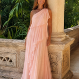 Talia | Vestido Maxi com Rendas em Cascata