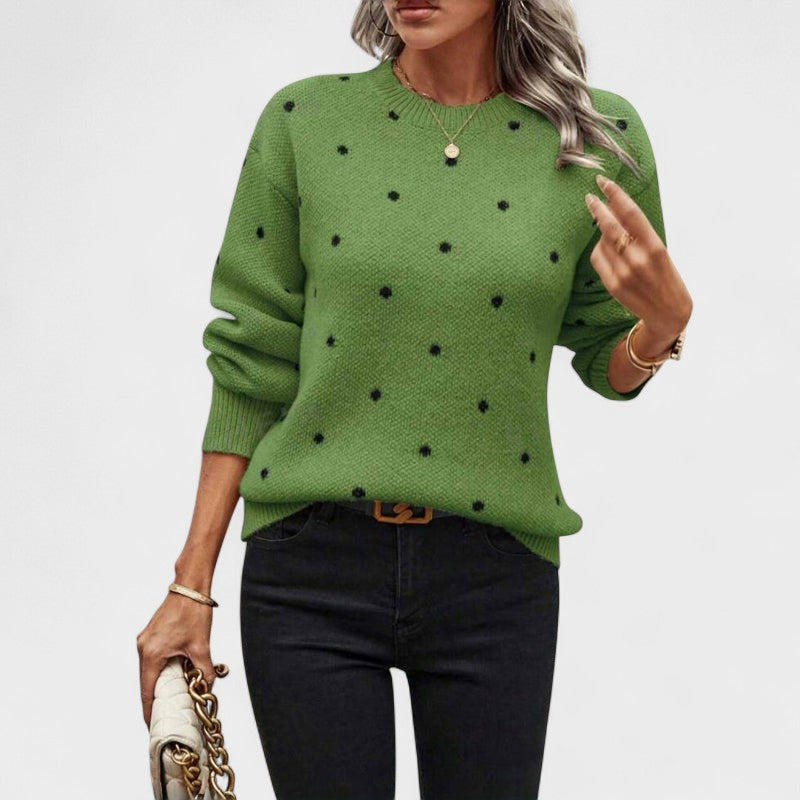 Carina - Camisola de malha com bolinhas