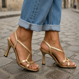 ELISABETTA SANDÁLIAS DOURADAS CHARME DE VERÃO