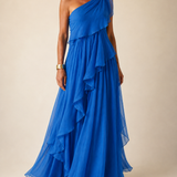 Ela | Vestido Maxi com Rendas em Cascata