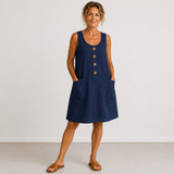 Marcia - Vestido de Verão em Algodão e Linho