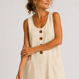 Marcia - Vestido de Verão em Algodão e Linho