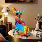 Lâmpada de Mesa Chihuahua em Resina Colorida