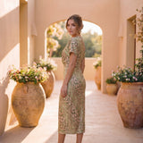 Kristina | Vestido elegante de tecido leve e fluido