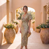 Kristina | Vestido elegante de tecido leve e fluido
