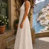 Angelina | Elegante Maxi Vestido com Bordado