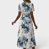 Elena | Vestido Midi Floral Envolvente