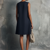 Alicia  | VESTIDO MINI COM BOTÃO ASSIMÉTRICO