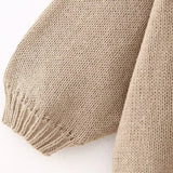Bernice | Cardigan de Malha Chunky com Gola Redonda