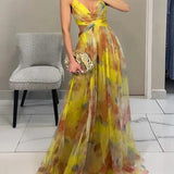 Gordana | Deslumbrante Maxi Vestido com Estampa Floral