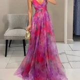 Gordana | Deslumbrante Maxi Vestido com Estampa Floral