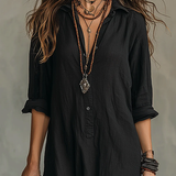 Selene | Vestido Maxi Solto com Botões