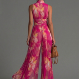 Fleur | Macacão Floral Plissado