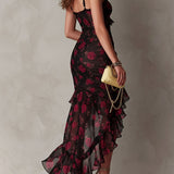 Lane | Vestido Floral com Bainha Fruncida