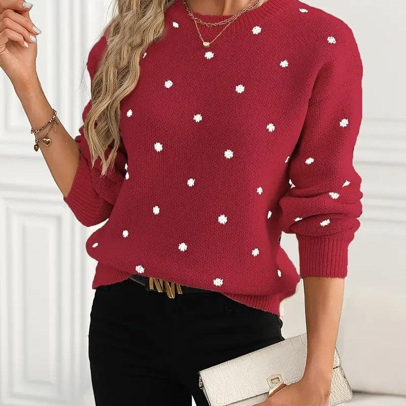 Ana | Camisola Jacquard com Padrão de Bolas