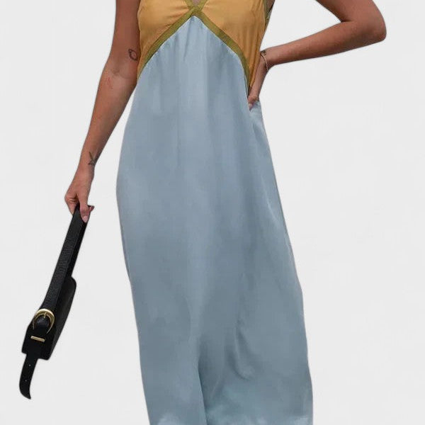Lara - Vestido Comprido Bicolor