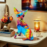 Lâmpada de Mesa Chihuahua em Resina Colorida