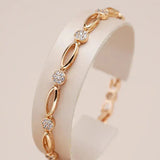 Socorro - Pulseira Dourada Elegante com Zircônia