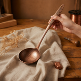 Colher de Sopa de Cobre Martelada à Mão – Com Cabo Gravado
