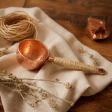 Colher de Cobre Martelada à Mão – Com Cabo de Juta