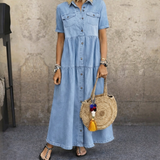 ANA | VESTIDO MIDI COM BOTÕES À FRENTE