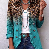 Elspeth | Blazer com Renda em Ombre de Leopardo