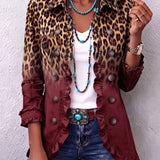 Elspeth | Blazer com Renda em Ombre de Leopardo